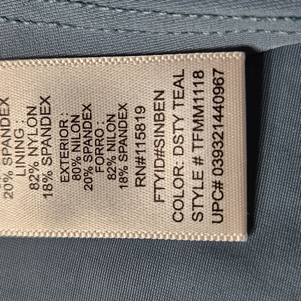 Dusty Teal Spandex Blend Garment